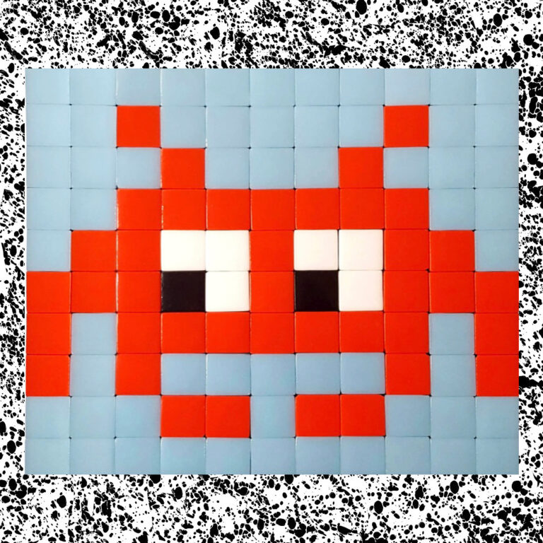 kit mosaïque Space invader lapin vegan idée cadeau original
